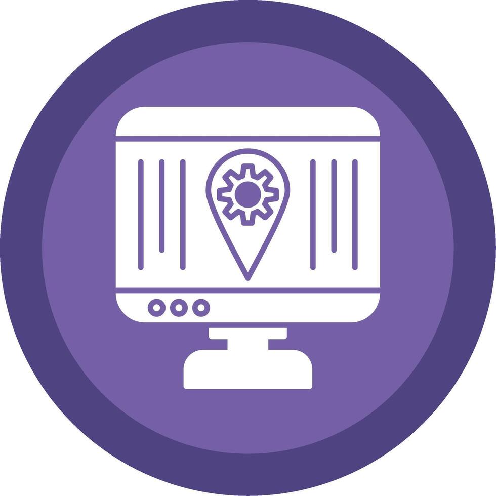 Localization Glyph Multi Circle Icon vector