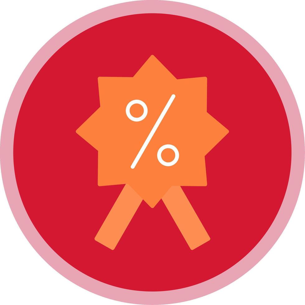 Discount Badge Flat Multi Circle Icon vector
