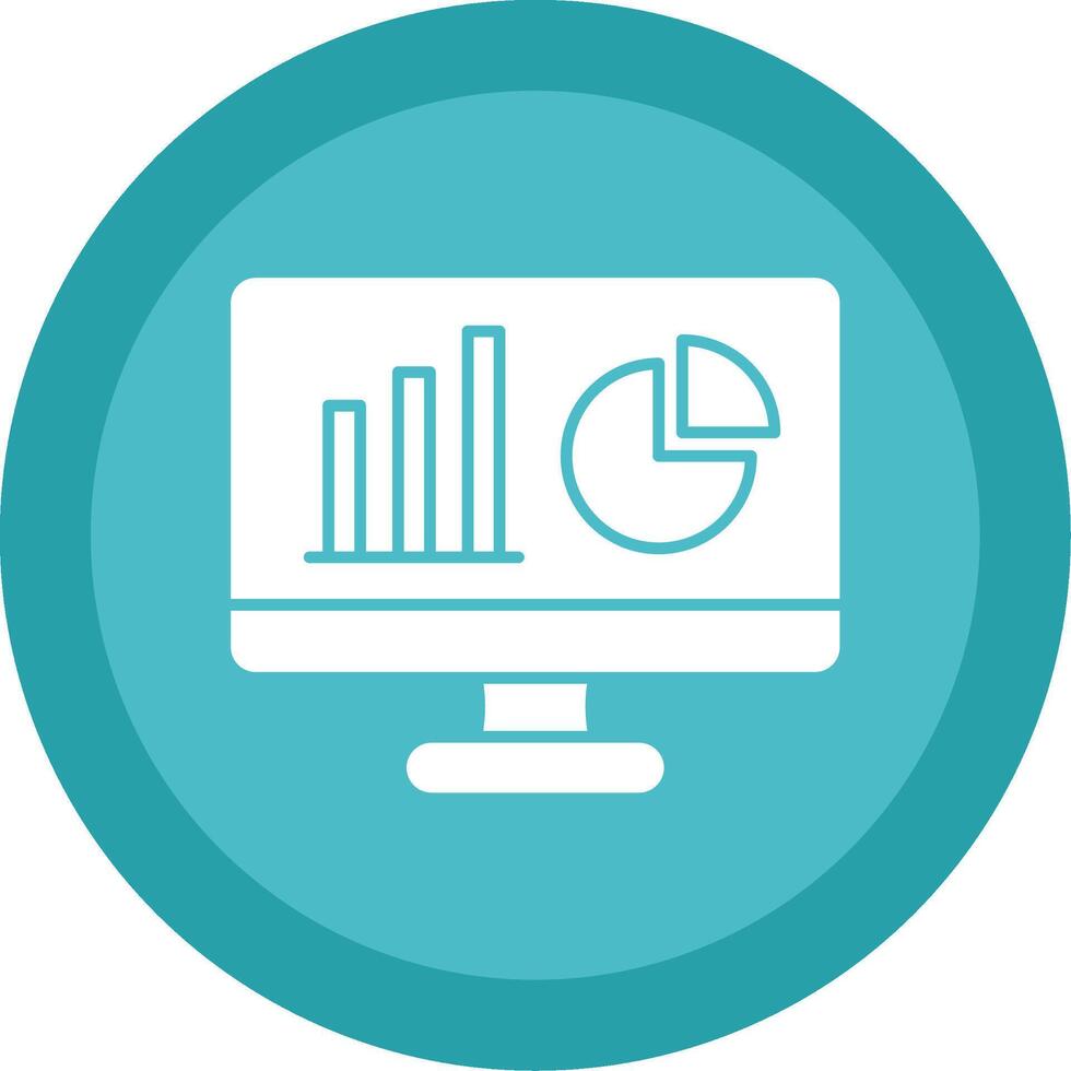 Dashboard Glyph Multi Circle Icon vector