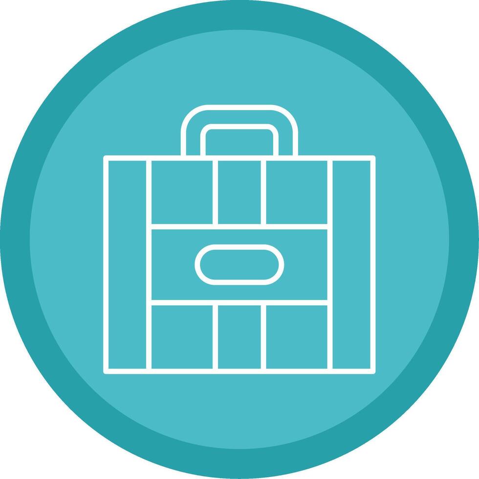 Suitcase Line Multi Circle Icon vector