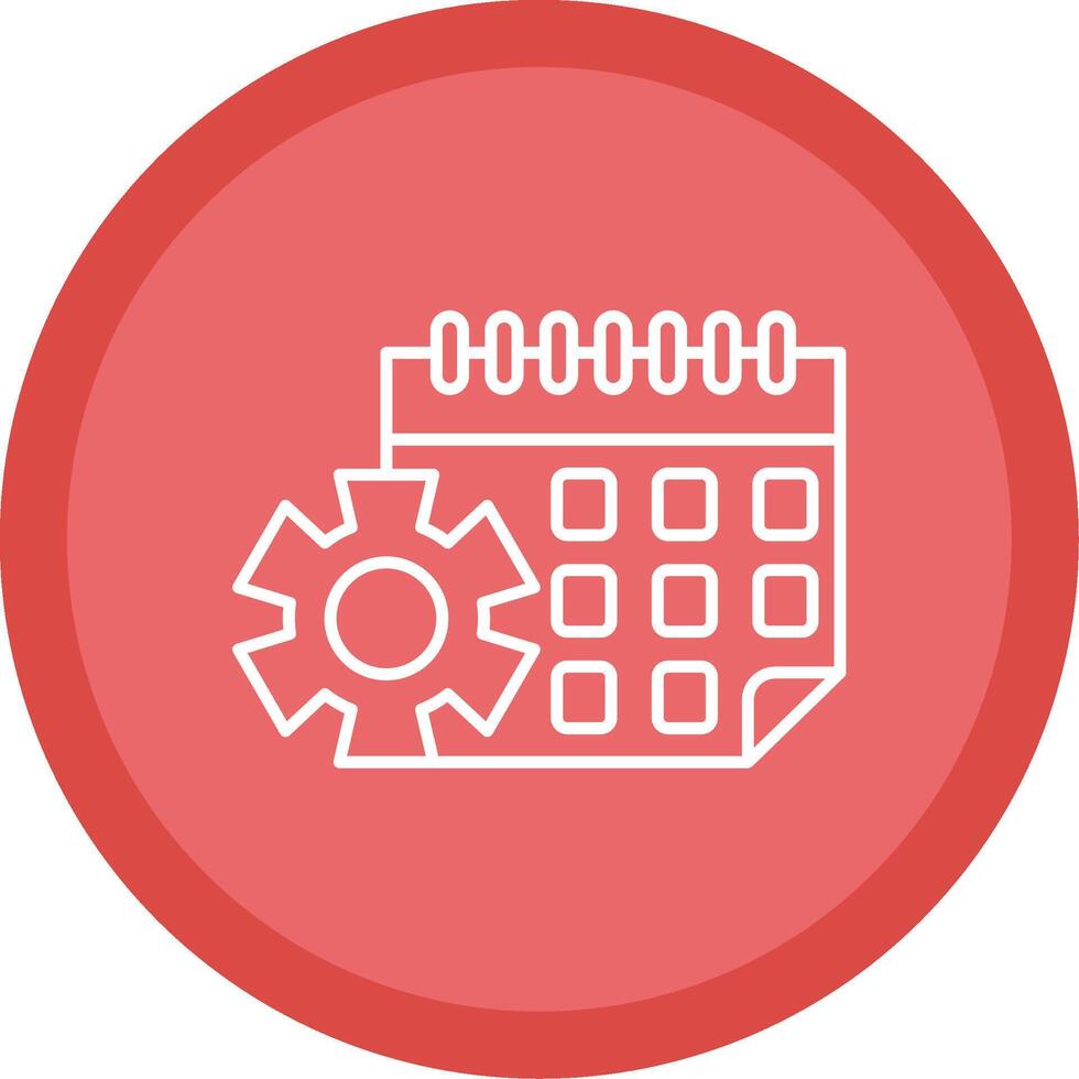 Calendar Line Multi Circle Icon vector