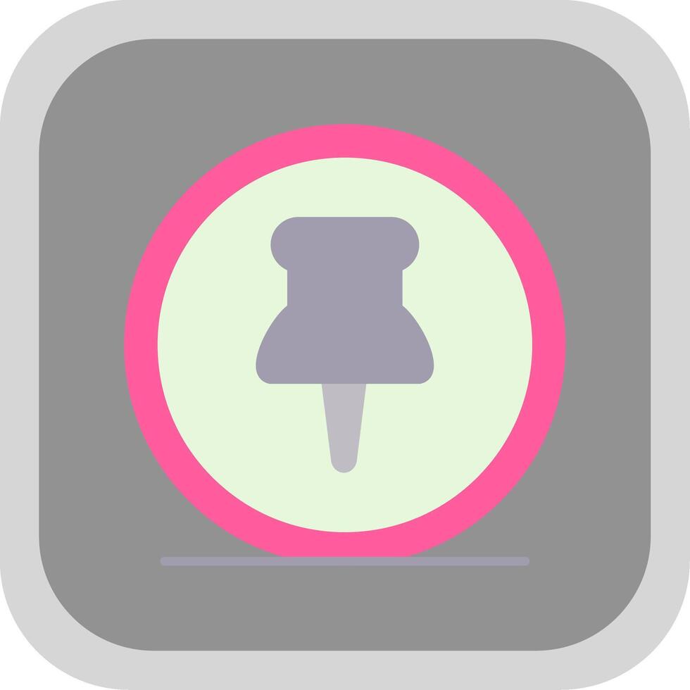 Paper Clip Flat Round Corner Icon vector