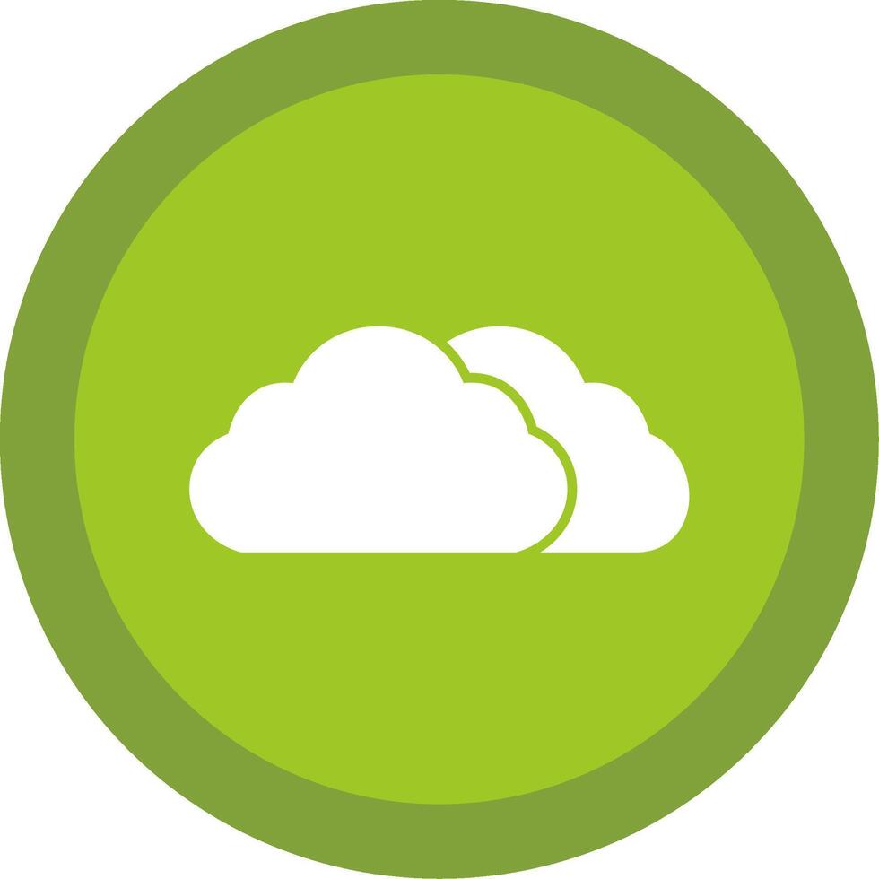 Cloud Glyph Multi Circle Icon vector