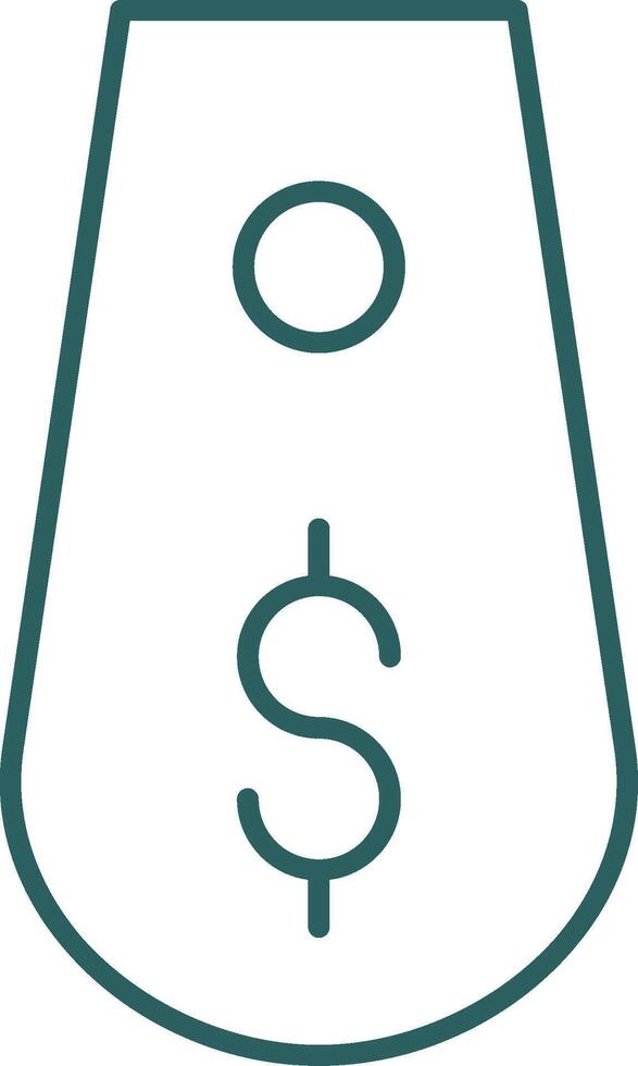 Tag Line Gradient Round Corner Icon vector