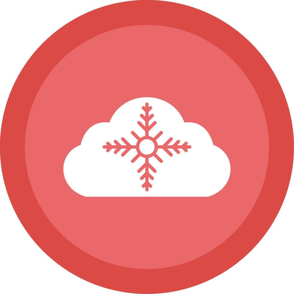Weather Glyph Multi Circle Icon vector
