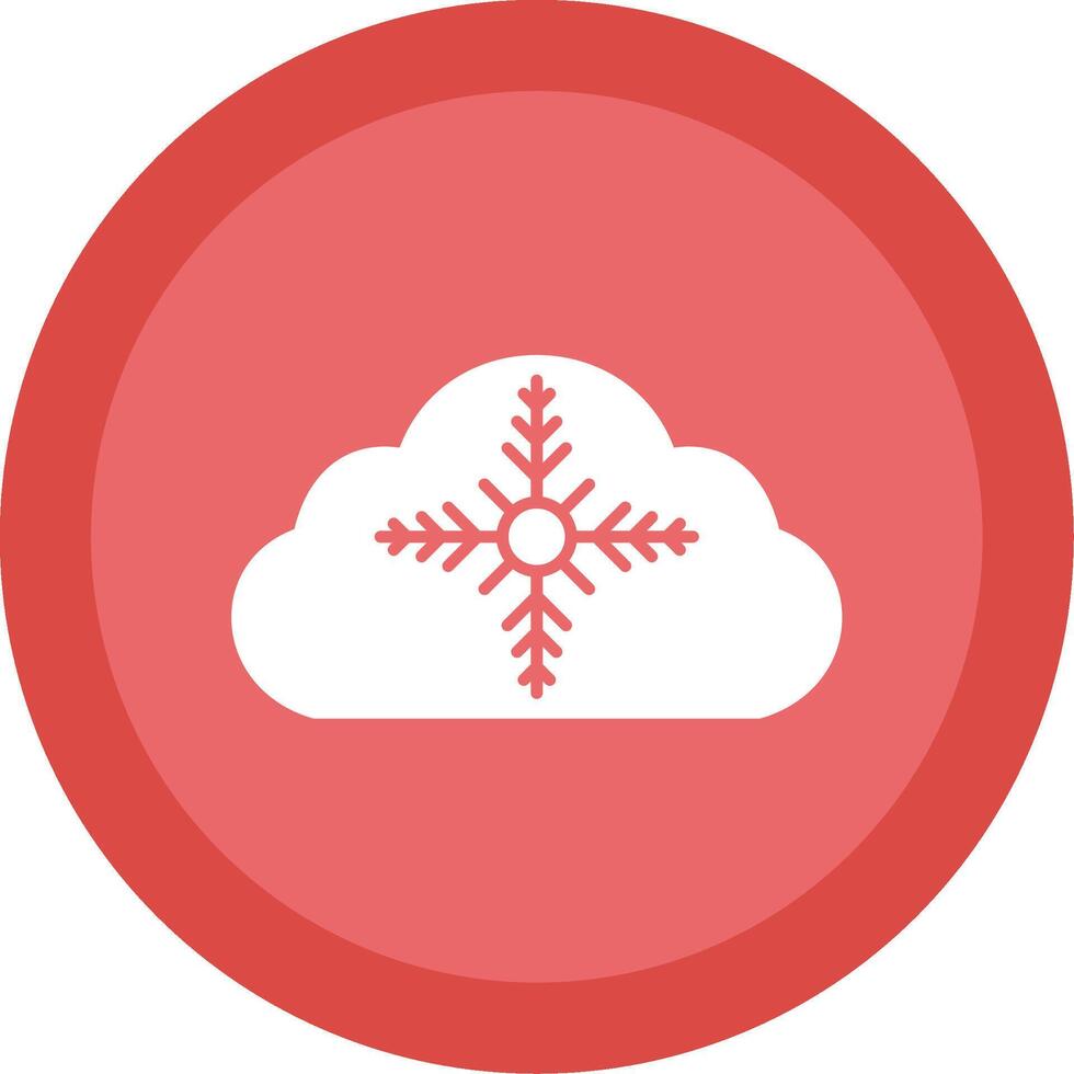 Weather Glyph Multi Circle Icon vector