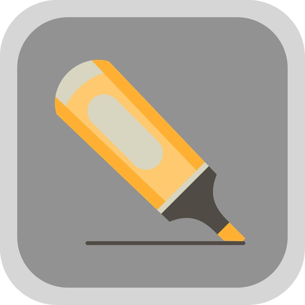 Highlighter Flat Round Corner Icon vector