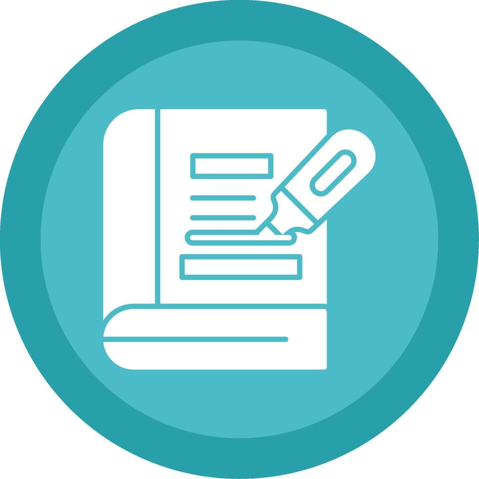 Highlighter Glyph Multi Circle Icon vector