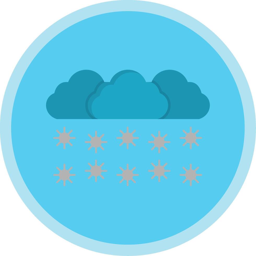 Snowing Flat Multi Circle Icon vector