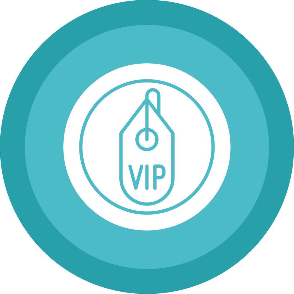 Vip Glyph Multi Circle Icon vector