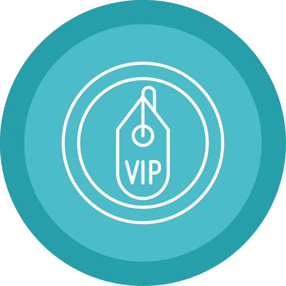 VIP línea multi circulo icono vector