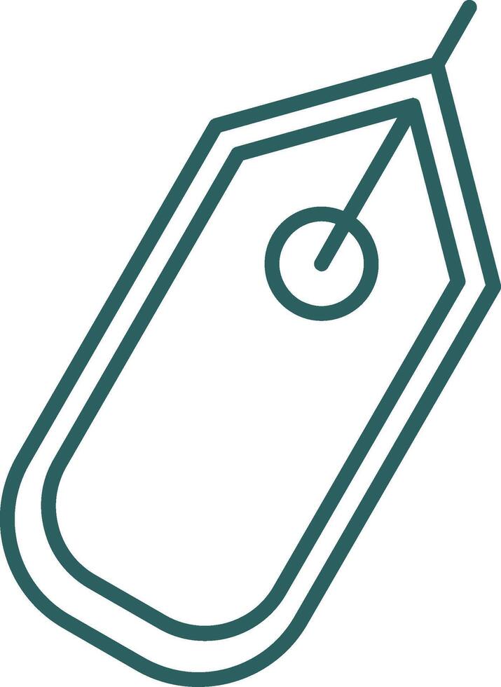 Tag Line Gradient Round Corner Icon vector