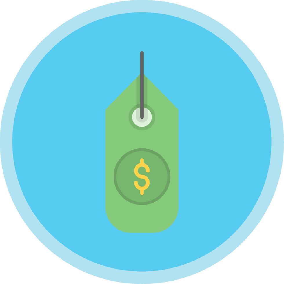 Dollar Sign Flat Multi Circle Icon vector