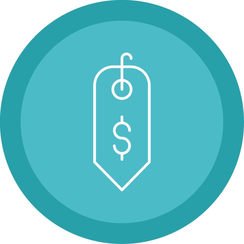 Dollar Sign Line Multi Circle Icon vector