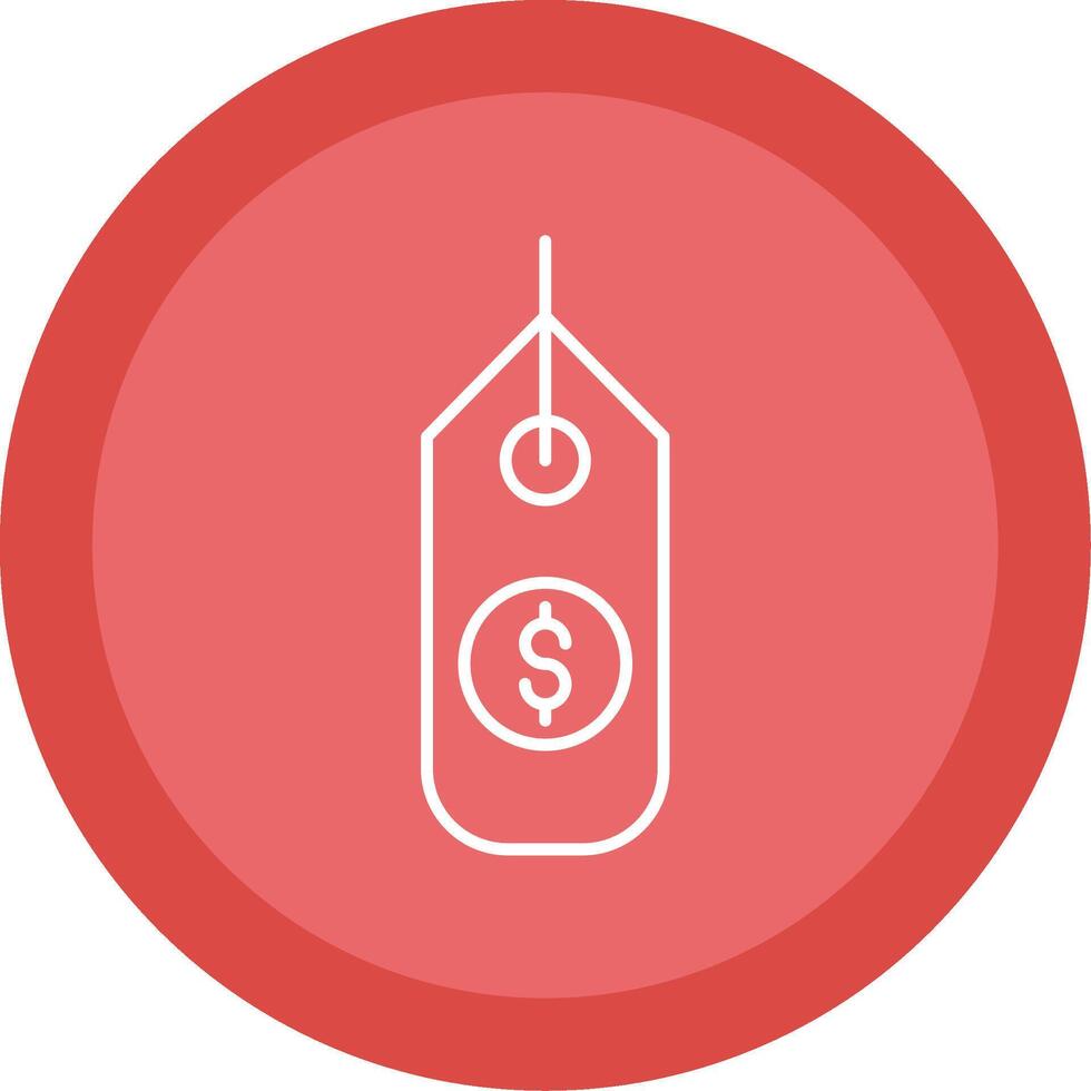 Dollar Sign Line Multi Circle Icon vector