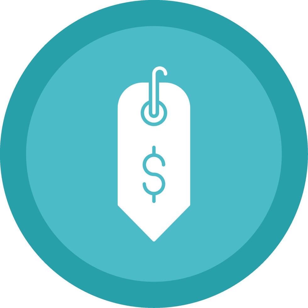 Dollar Sign Glyph Multi Circle Icon vector