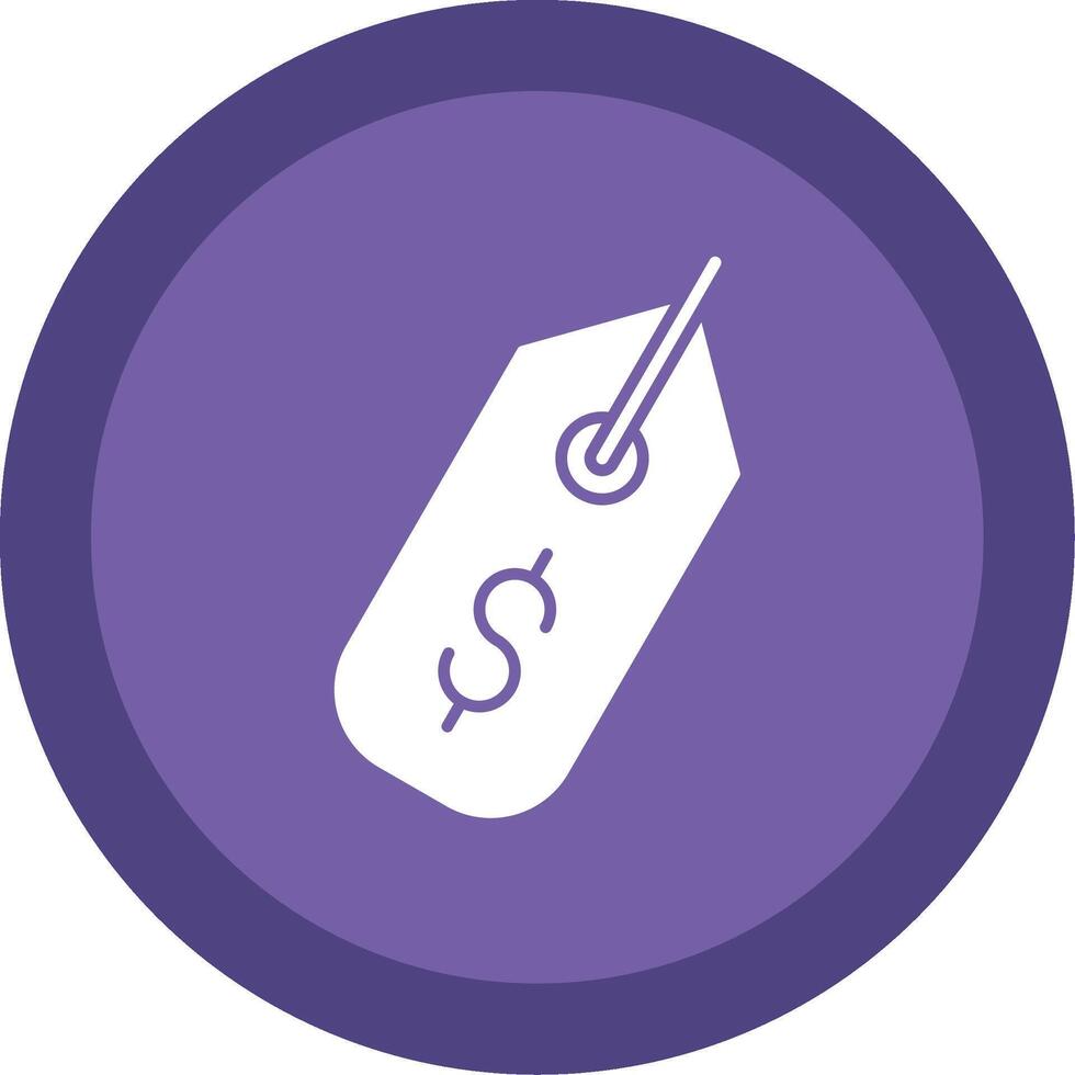 Dollar Sign Glyph Multi Circle Icon vector