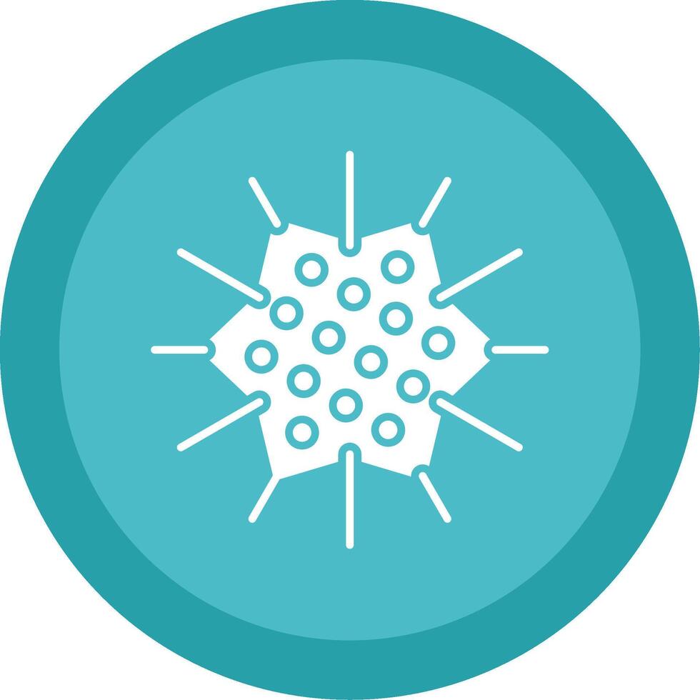 Sea Urchin Glyph Multi Circle Icon vector