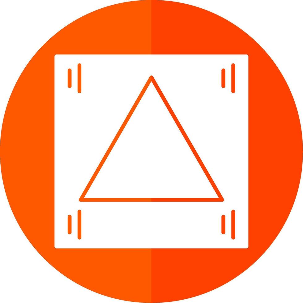Triangle Glyph Red Circle Icon vector