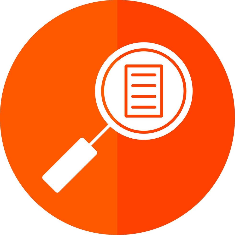Audit Glyph Red Circle Icon vector