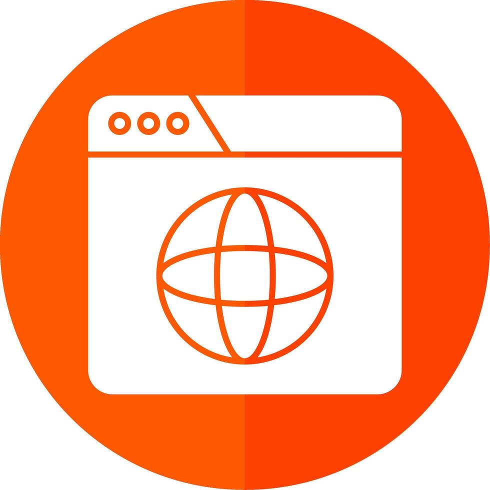 Website Glyph Red Circle Icon vector