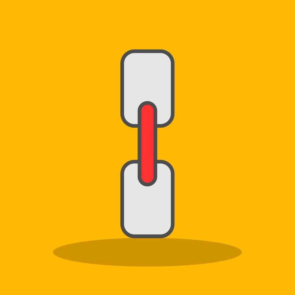 Chain Filled Shadow Icon vector