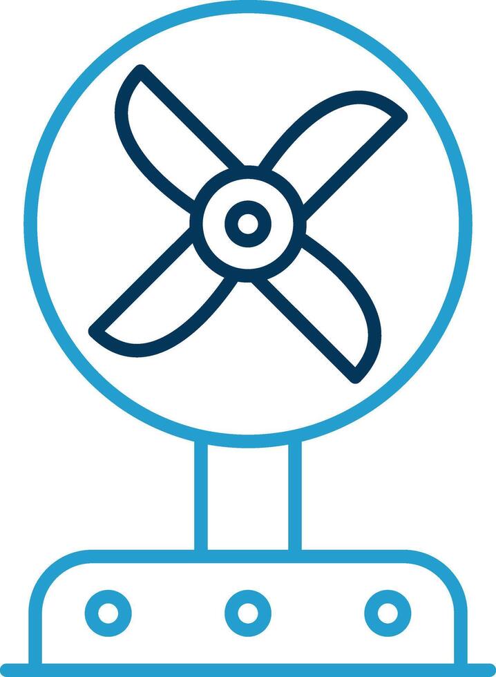 Fan Line Blue Two Color Icon vector
