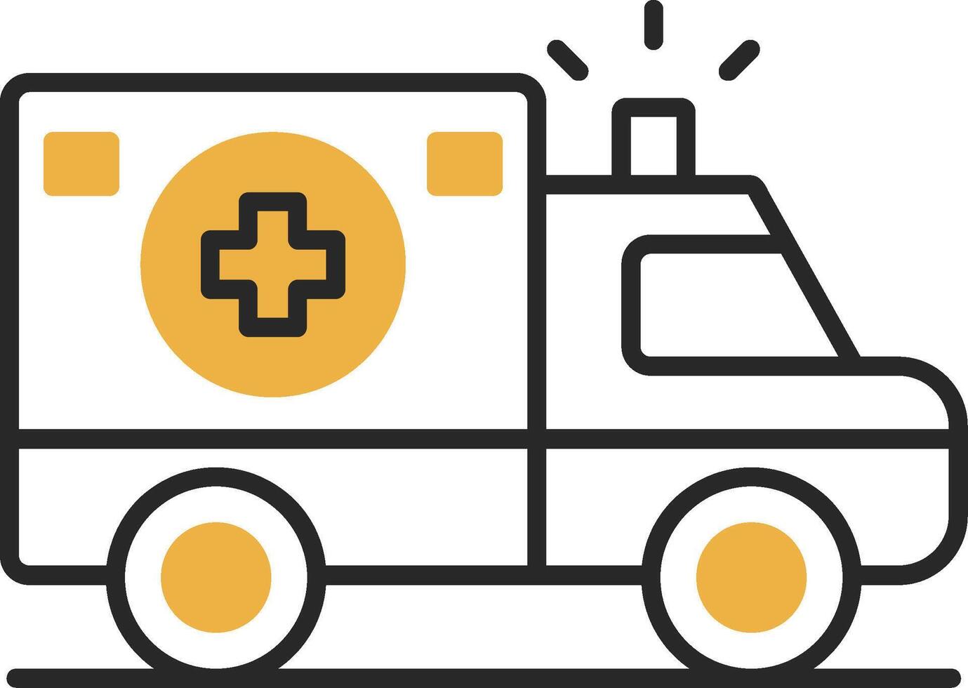 Ambulance Skined Filled Icon vector