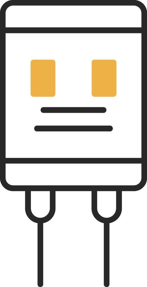 Capacitor Skined Filled Icon vector