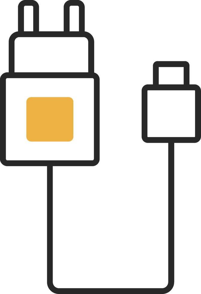 Charger Skined Filled Icon vector