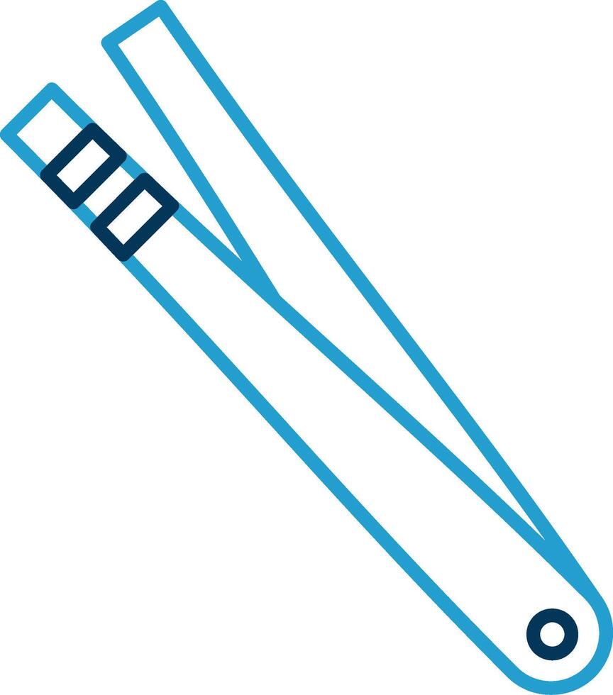 Tweezer Line Blue Two Color Icon vector