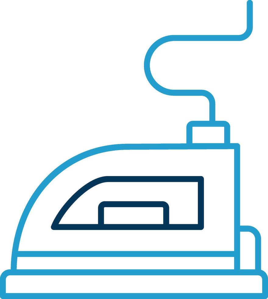 Iron Line Blue Two Color Icon vector