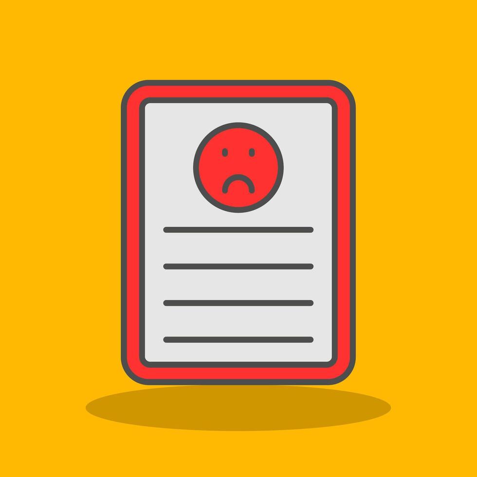 Complaint Filled Shadow Icon vector