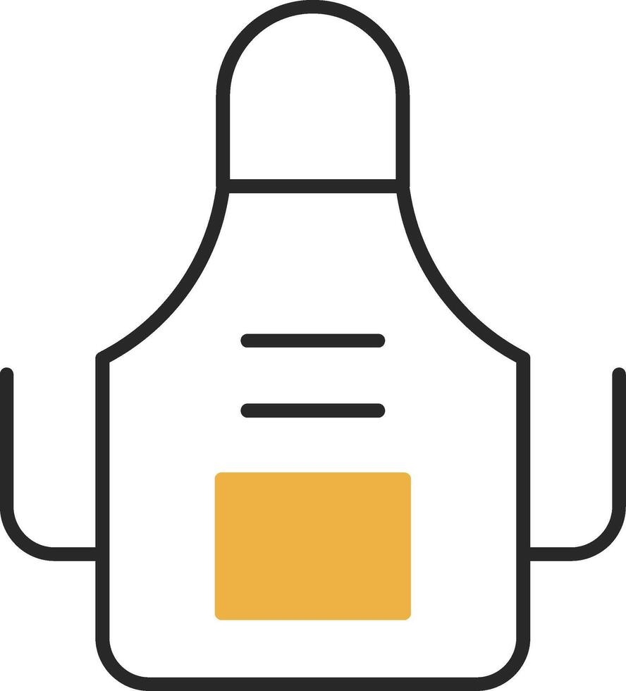 Apron Skined Filled Icon vector