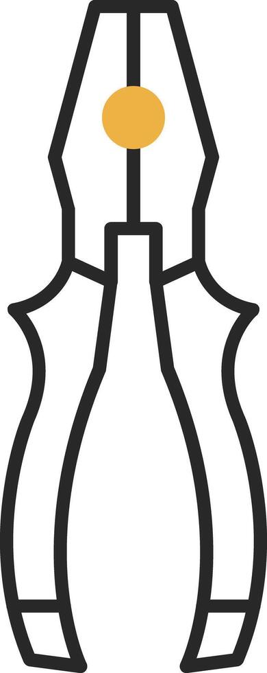 Pliers Skined Filled Icon vector