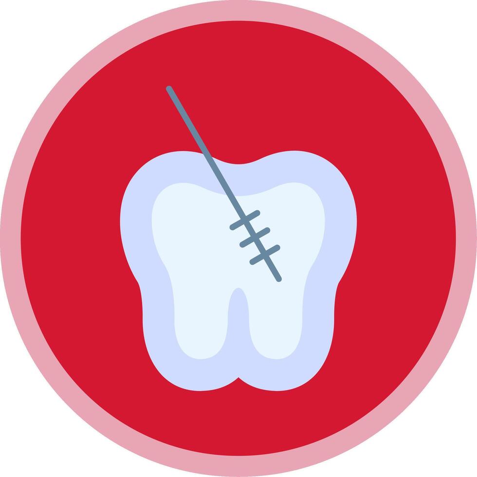 Root Canal Flat Multi Circle Icon vector