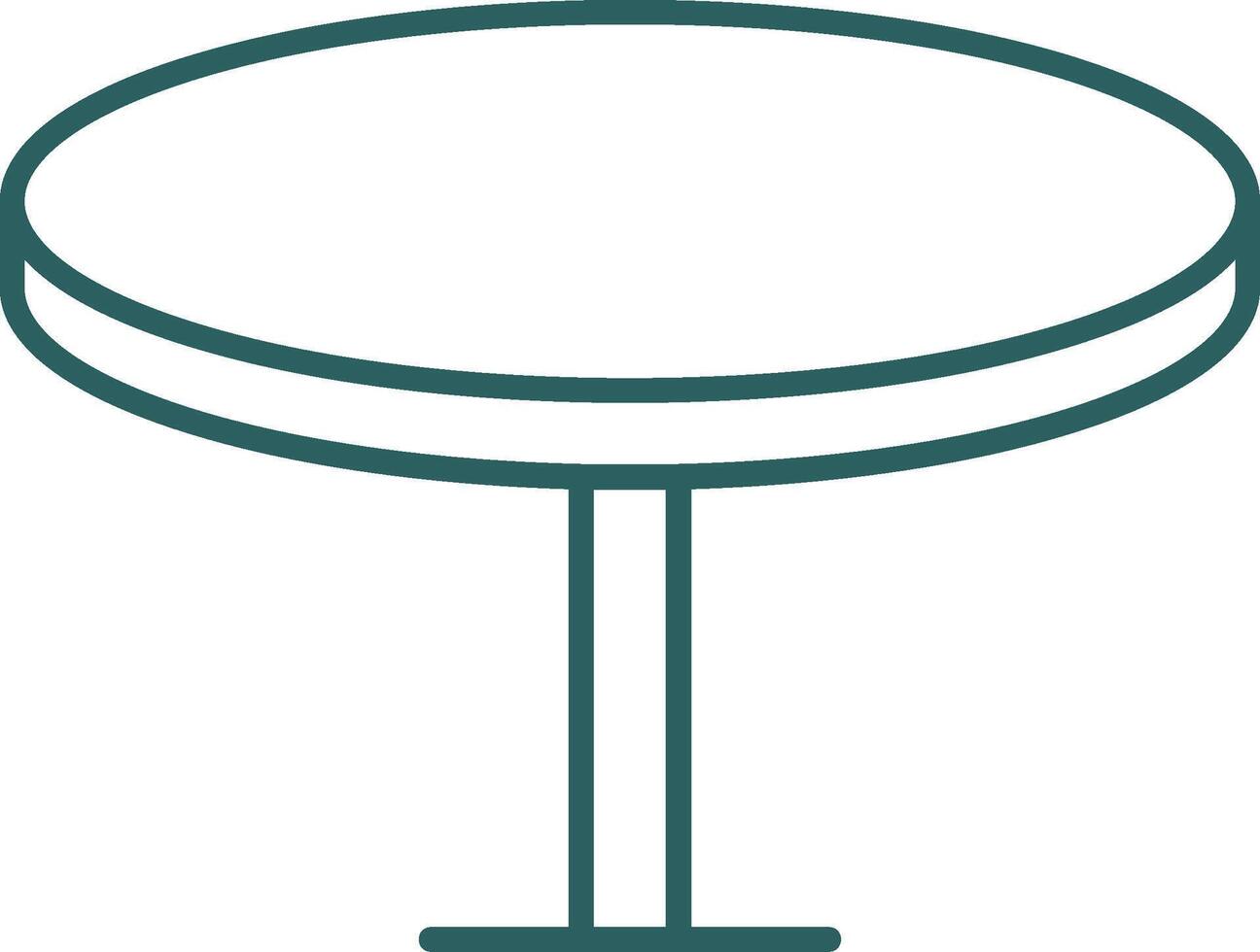 Round Table Line Gradient Round Corner Icon vector