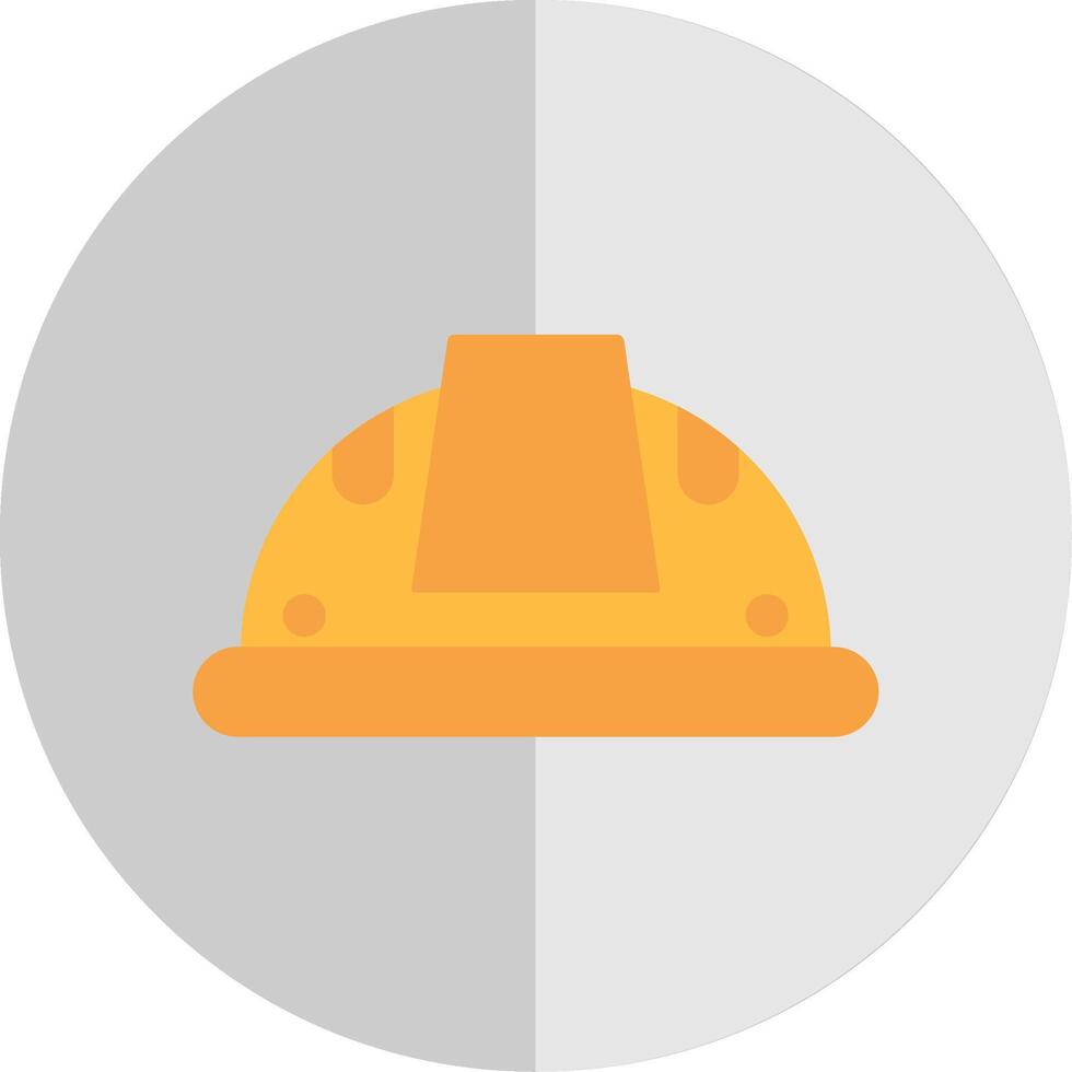 Construction Helmet Flat Scale Icon vector