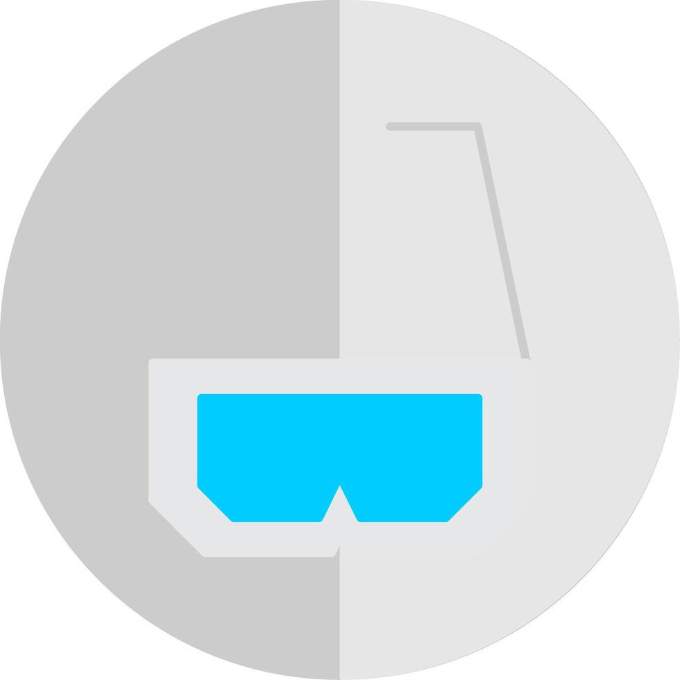 3d Glasses Flat Scale Icon vector