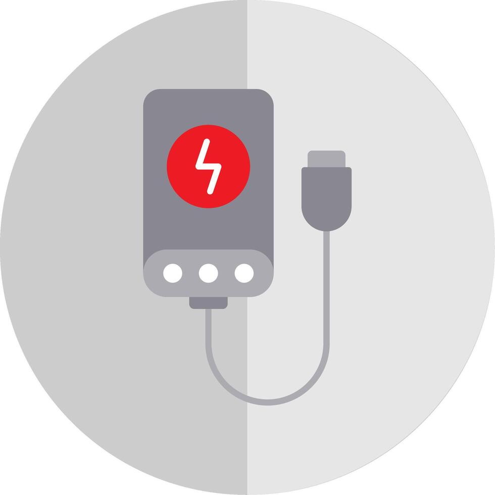 Power Bank Flat Scale Icon vector
