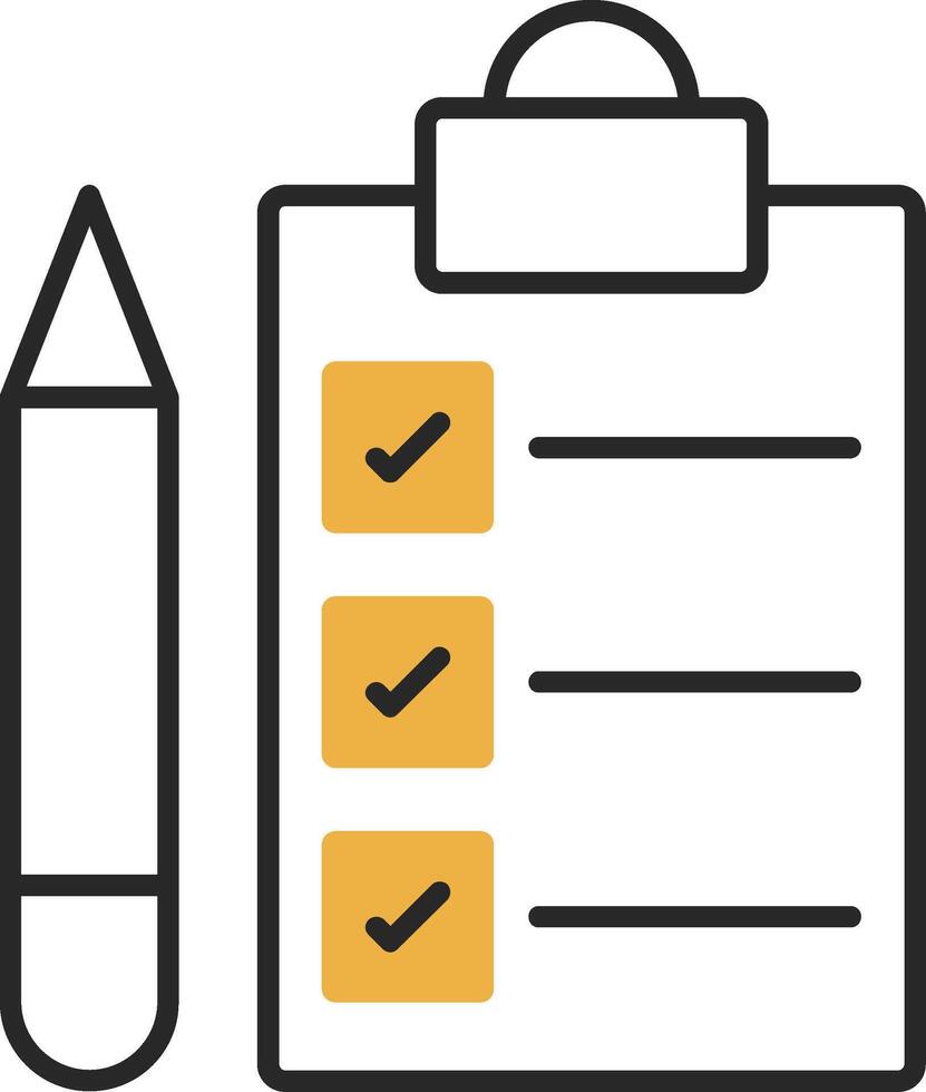 List Skined Filled Icon vector