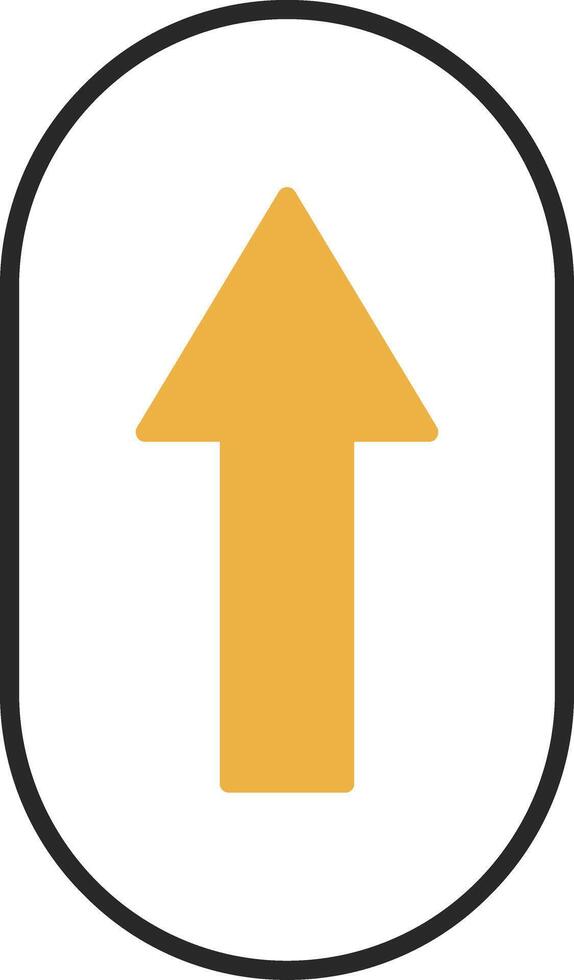 Scroll Up Skined Filled Icon vector