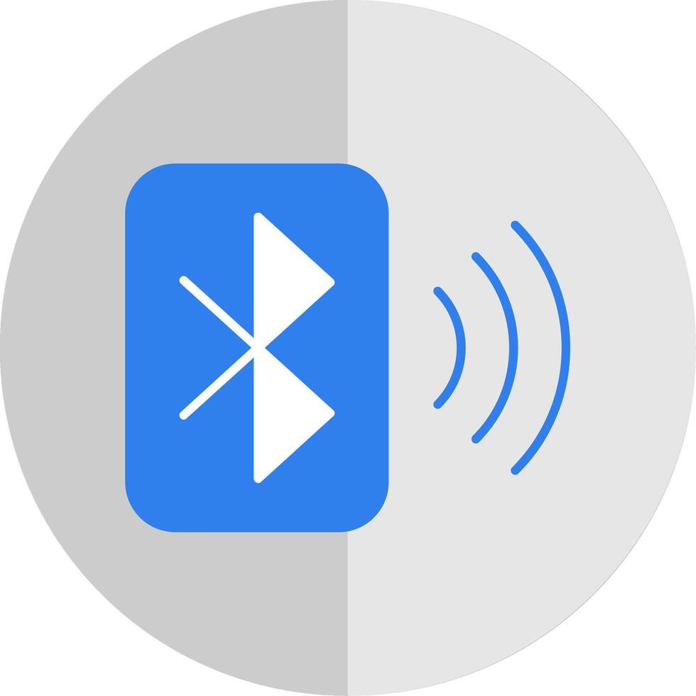 Bluetooth Flat Scale Icon vector