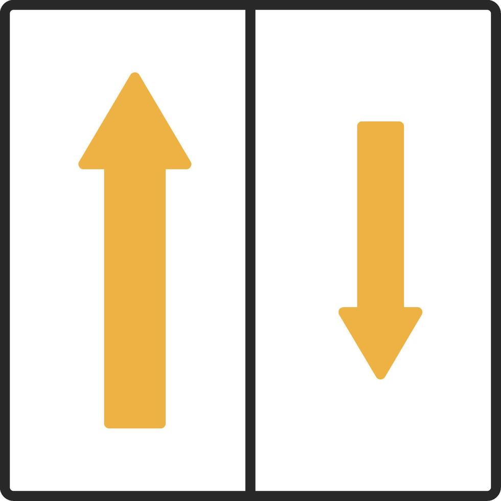 Priority Oncomming Skined Filled Icon vector