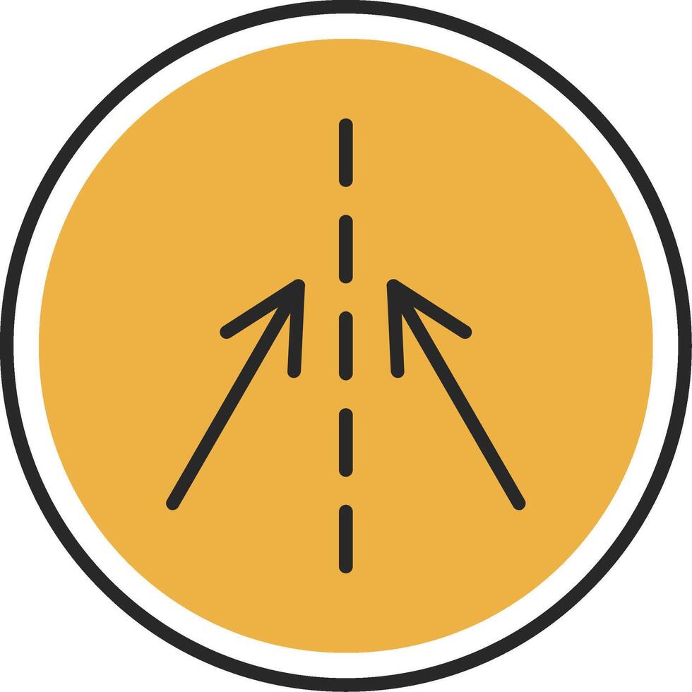 Keep In Line Skined Filled Icon vector