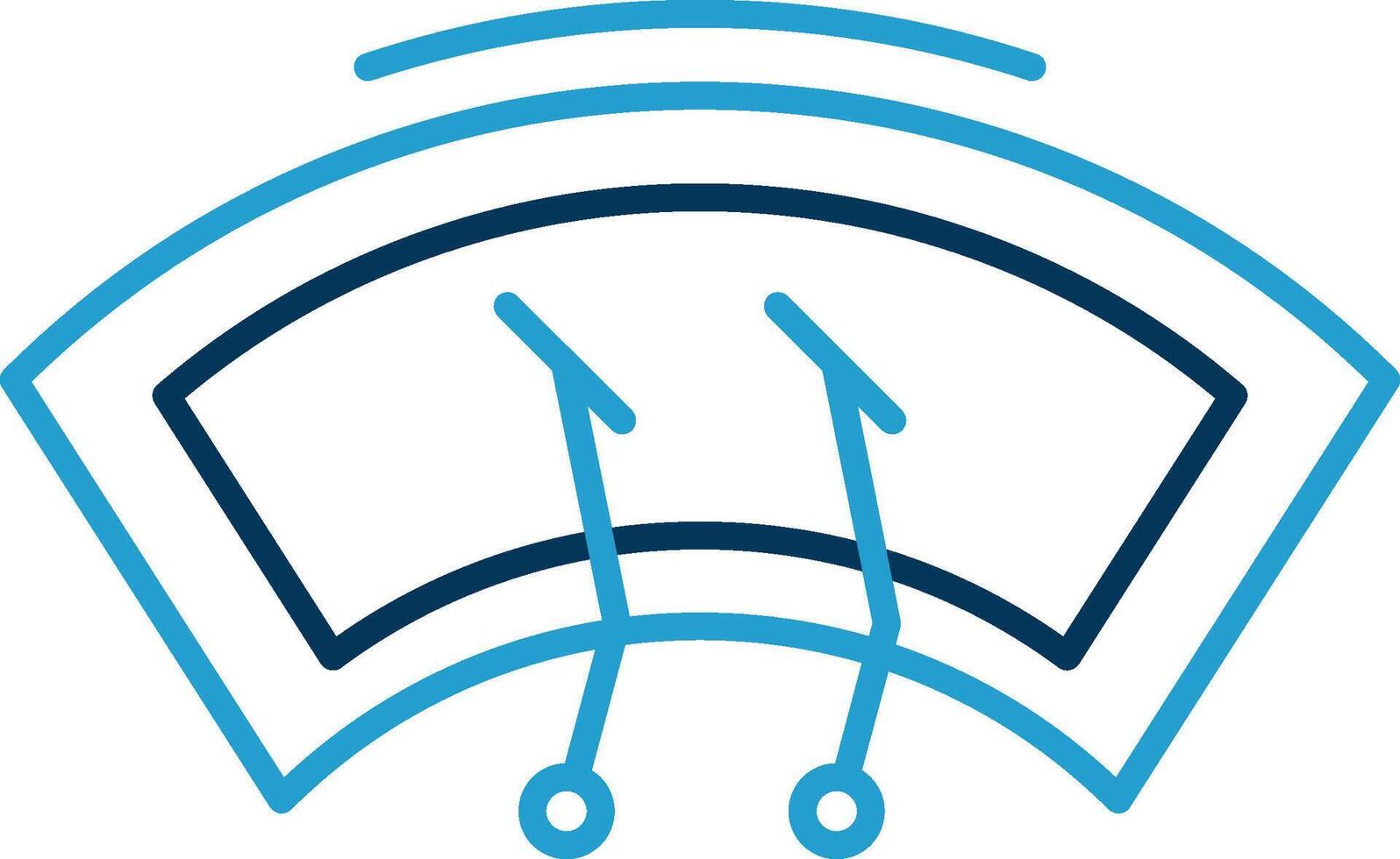 Wiper Line Blue Two Color Icon vector