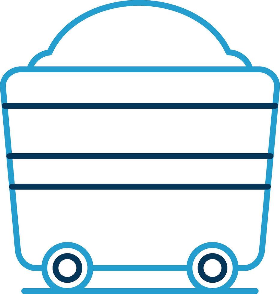 Wagon Line Blue Two Color Icon vector