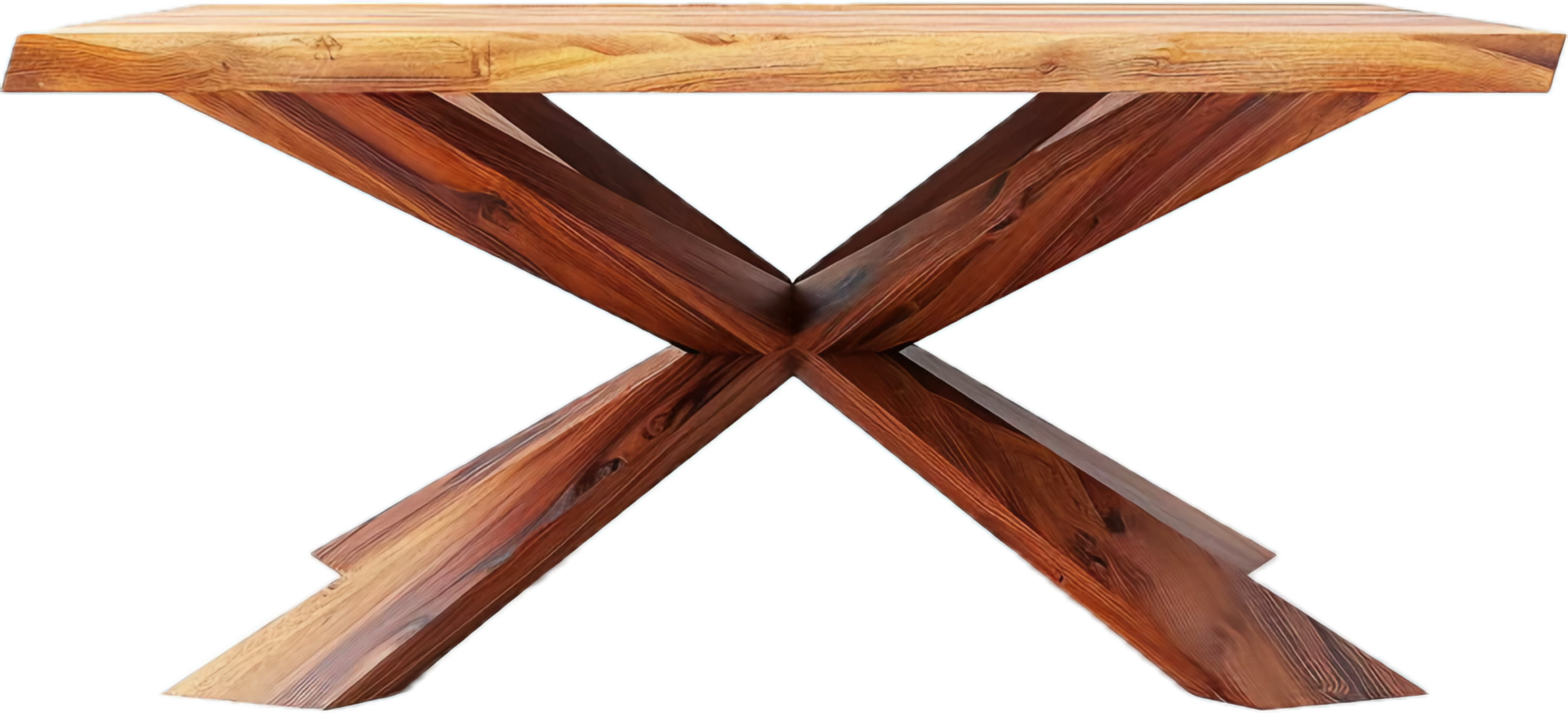 modern hölzern Tabelle mit x-förmig Beine png
