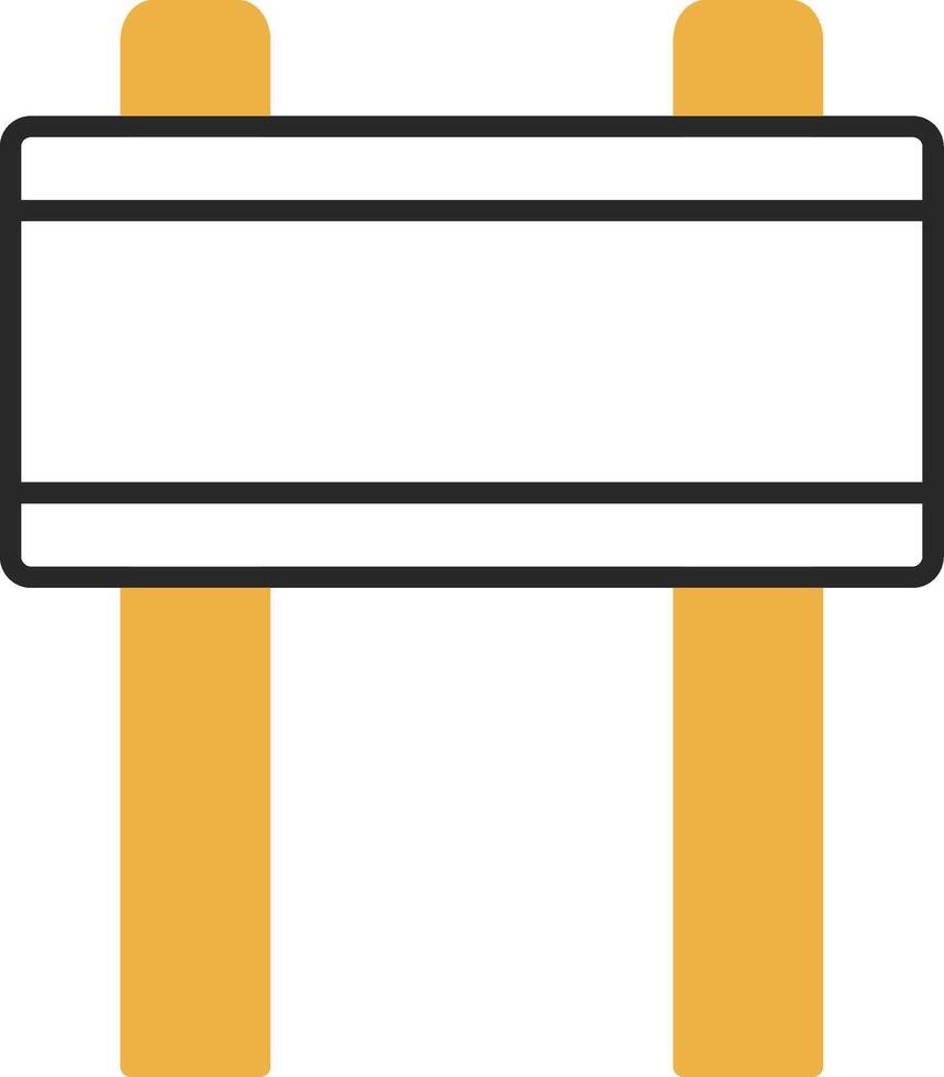 Banner Skined Filled Icon vector