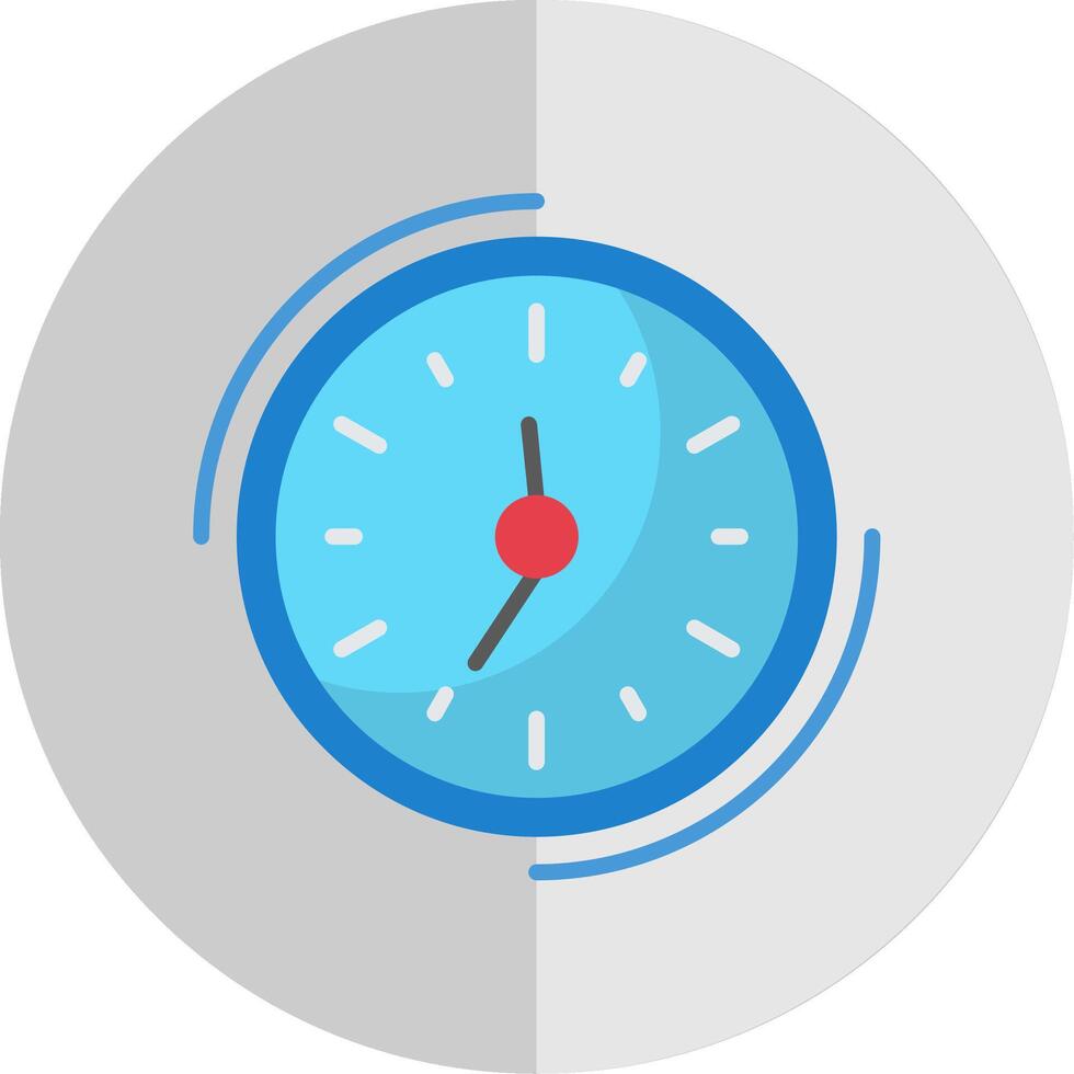 Clock Flat Scale Icon vector